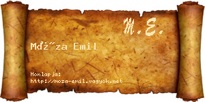 Móza Emil névjegykártya